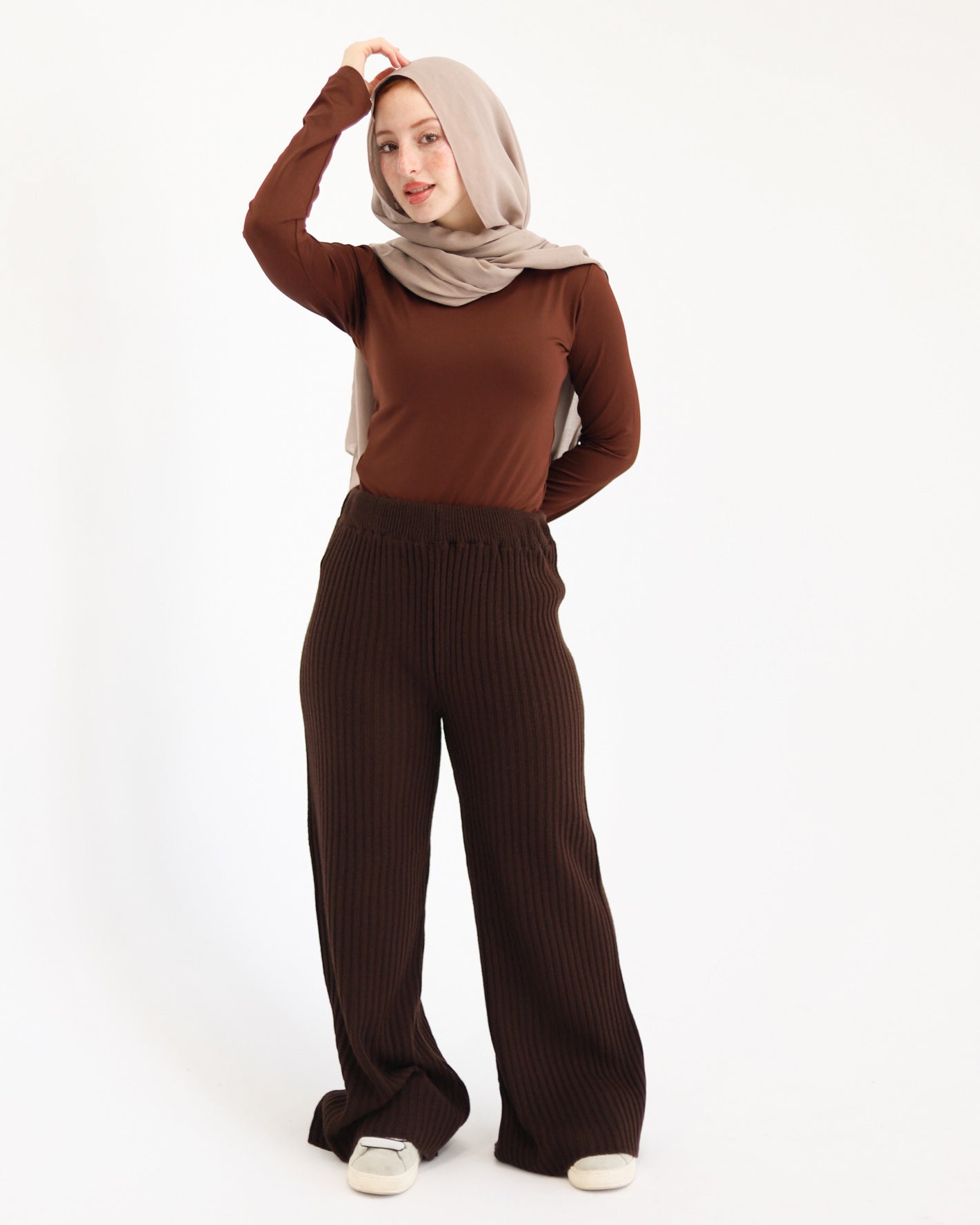 Wide-Leg Knit Pant