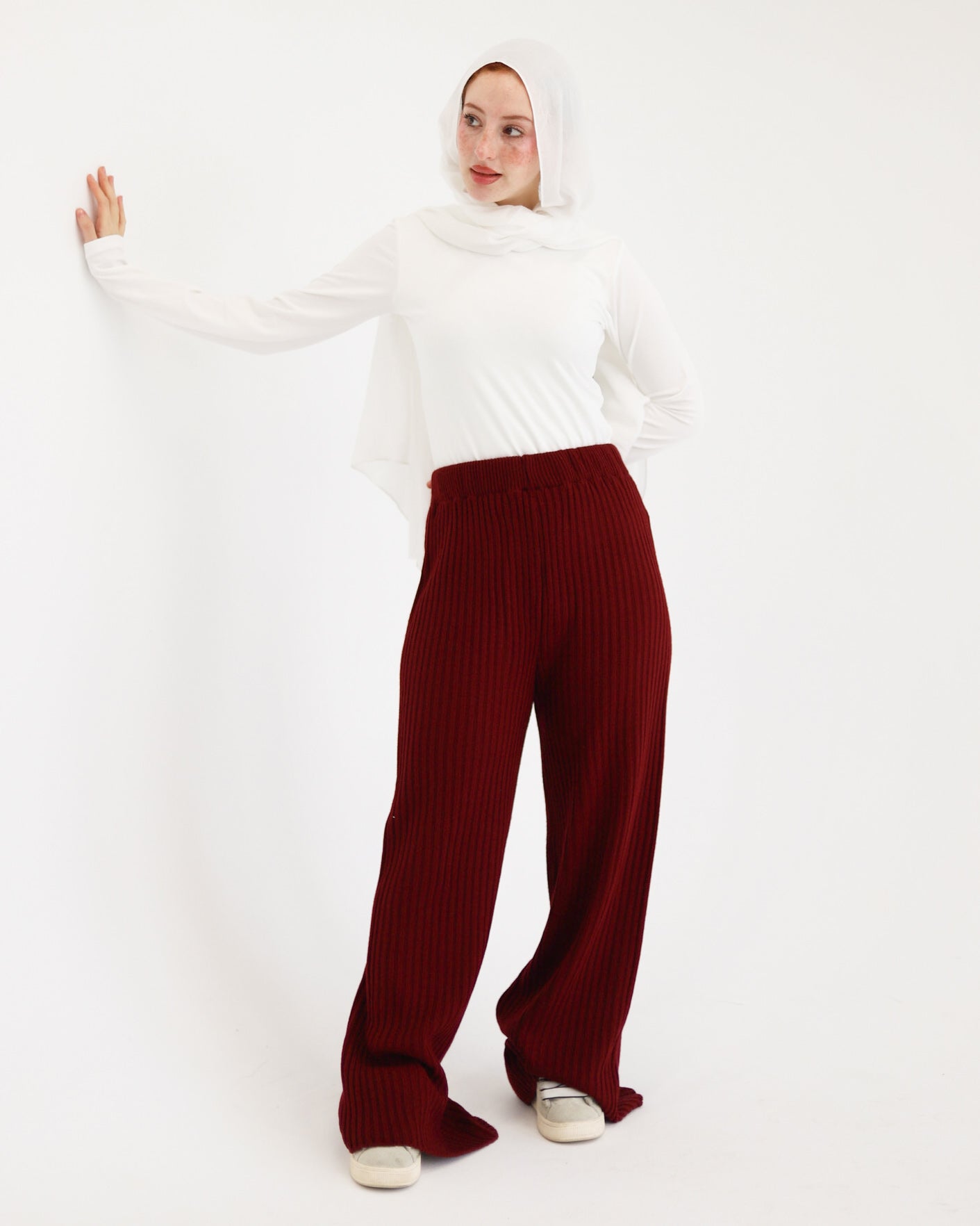 Wide-Leg Knit Pant