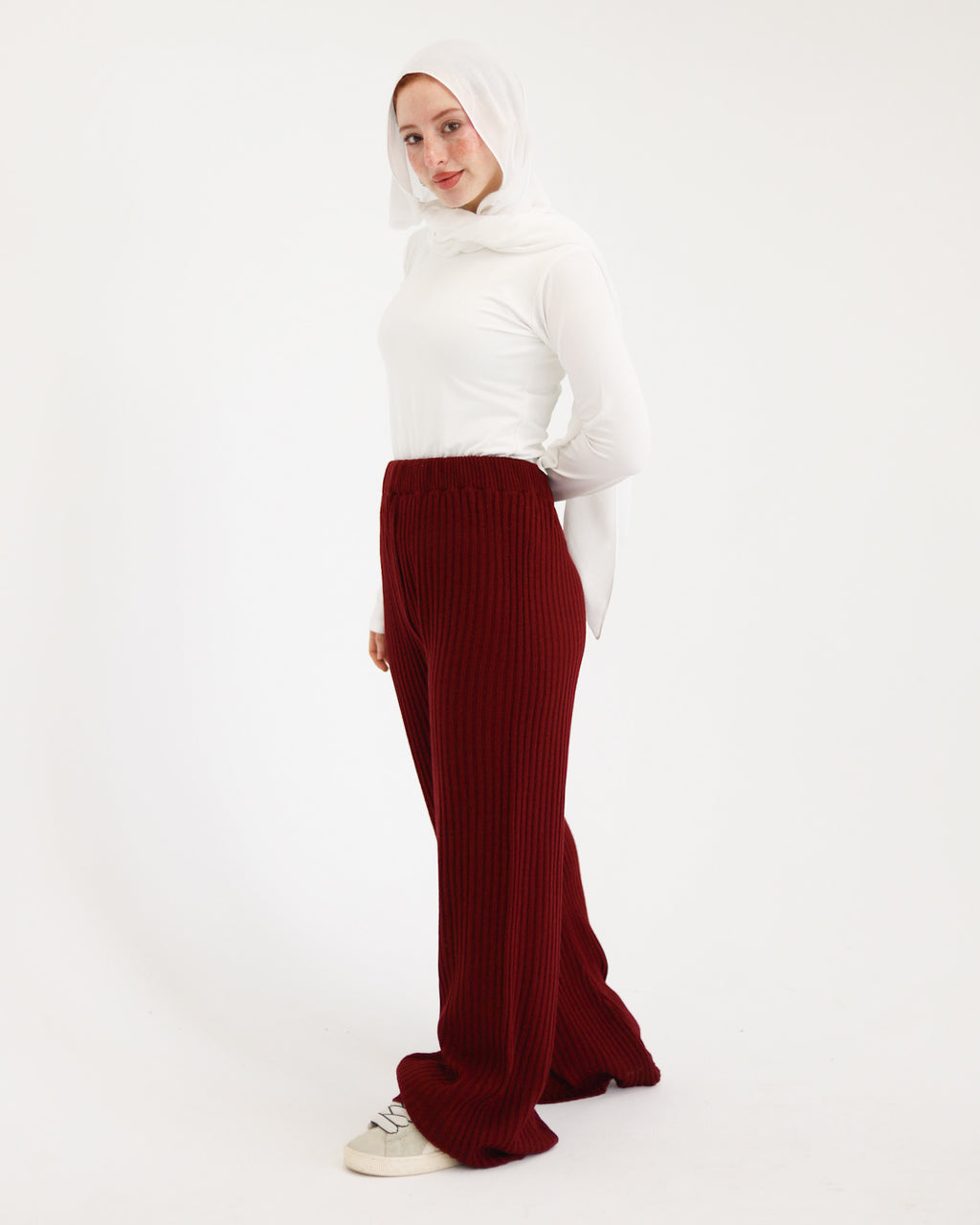 Wide-Leg Knit Pant