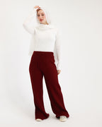 Wide-Leg Knit Pant