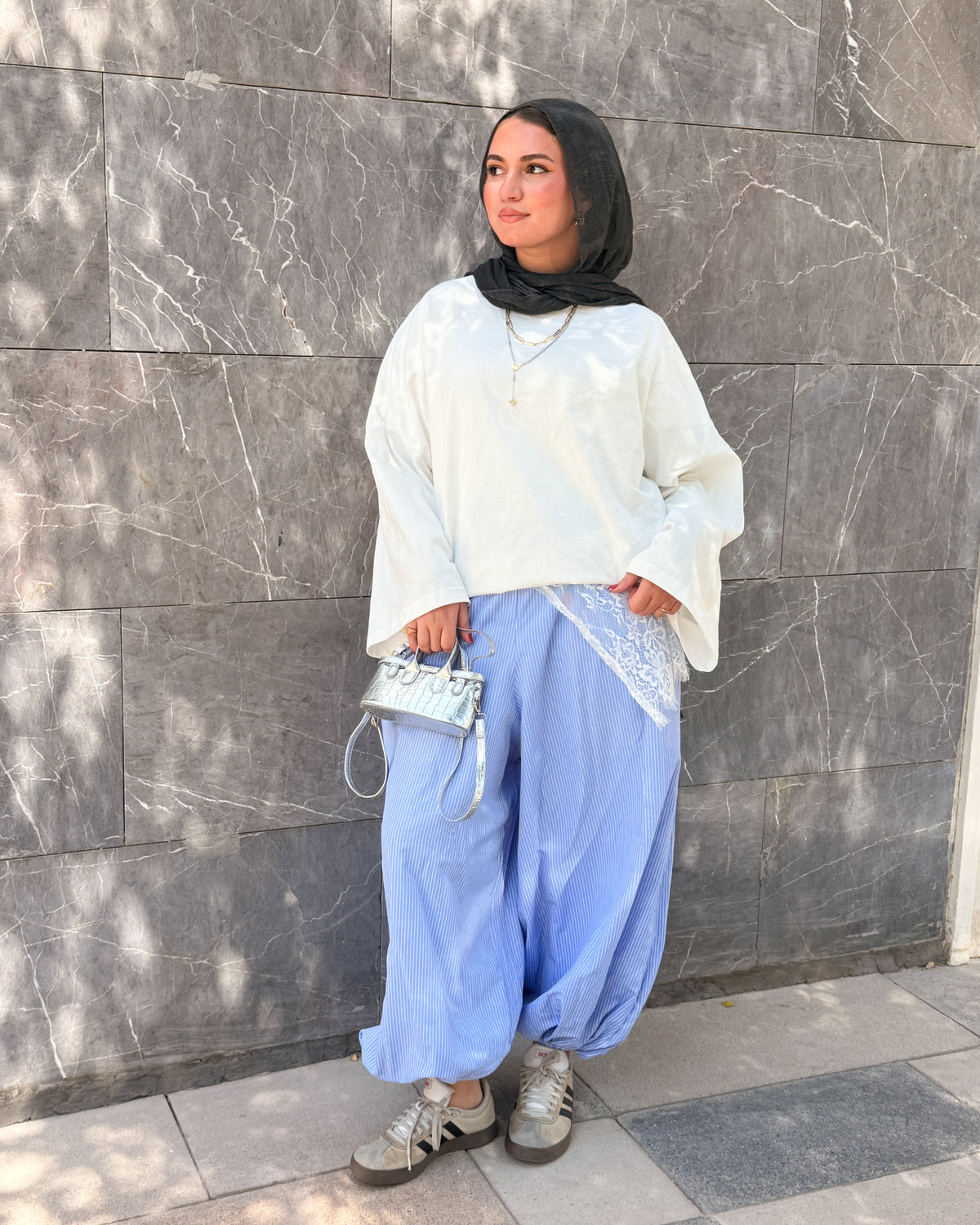 Stripe Balloon pants