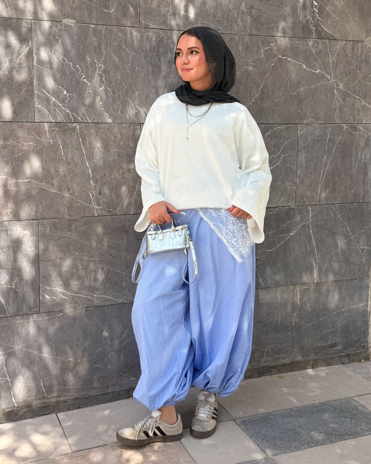 Stripe Balloon pants