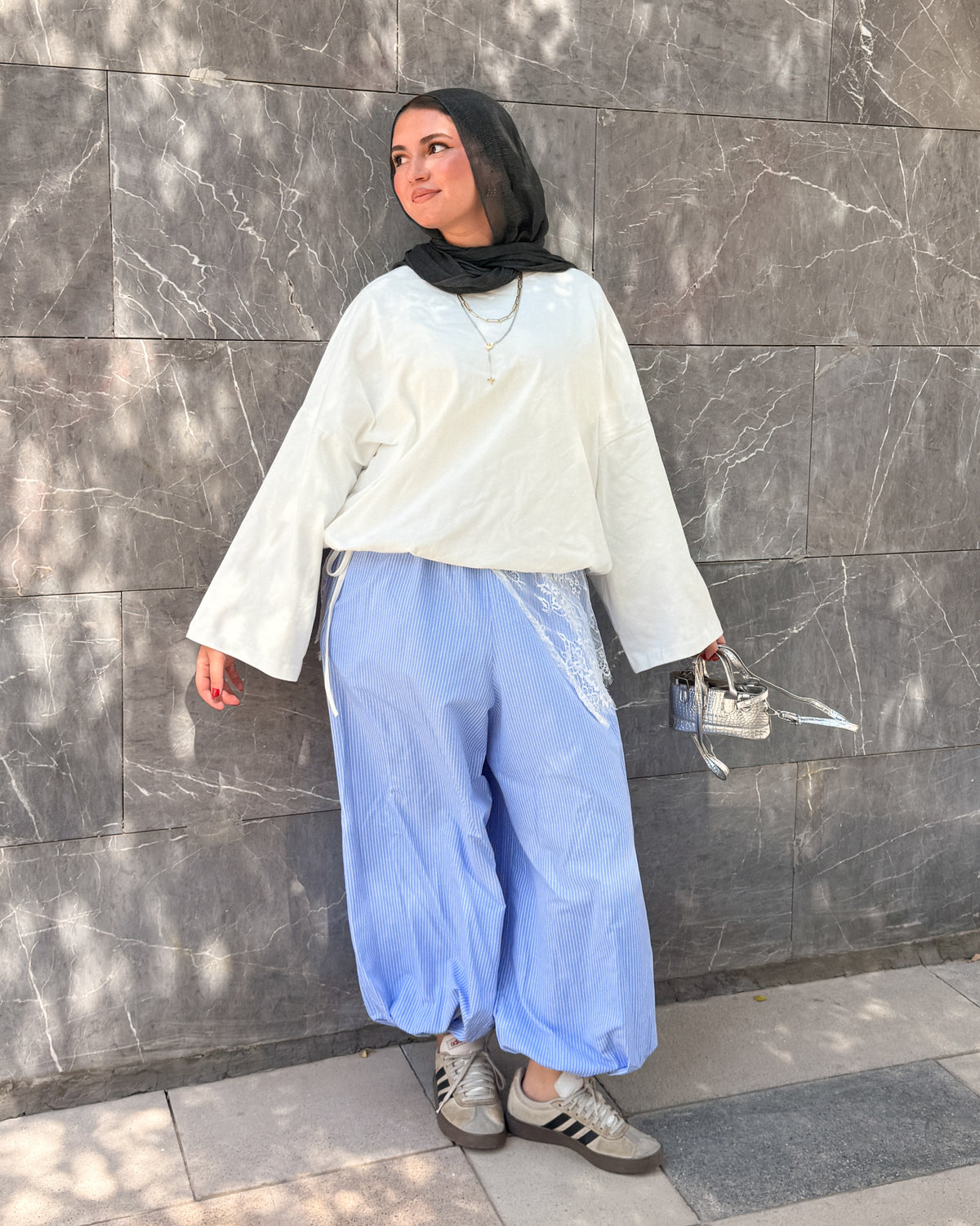 Stripe Balloon pants