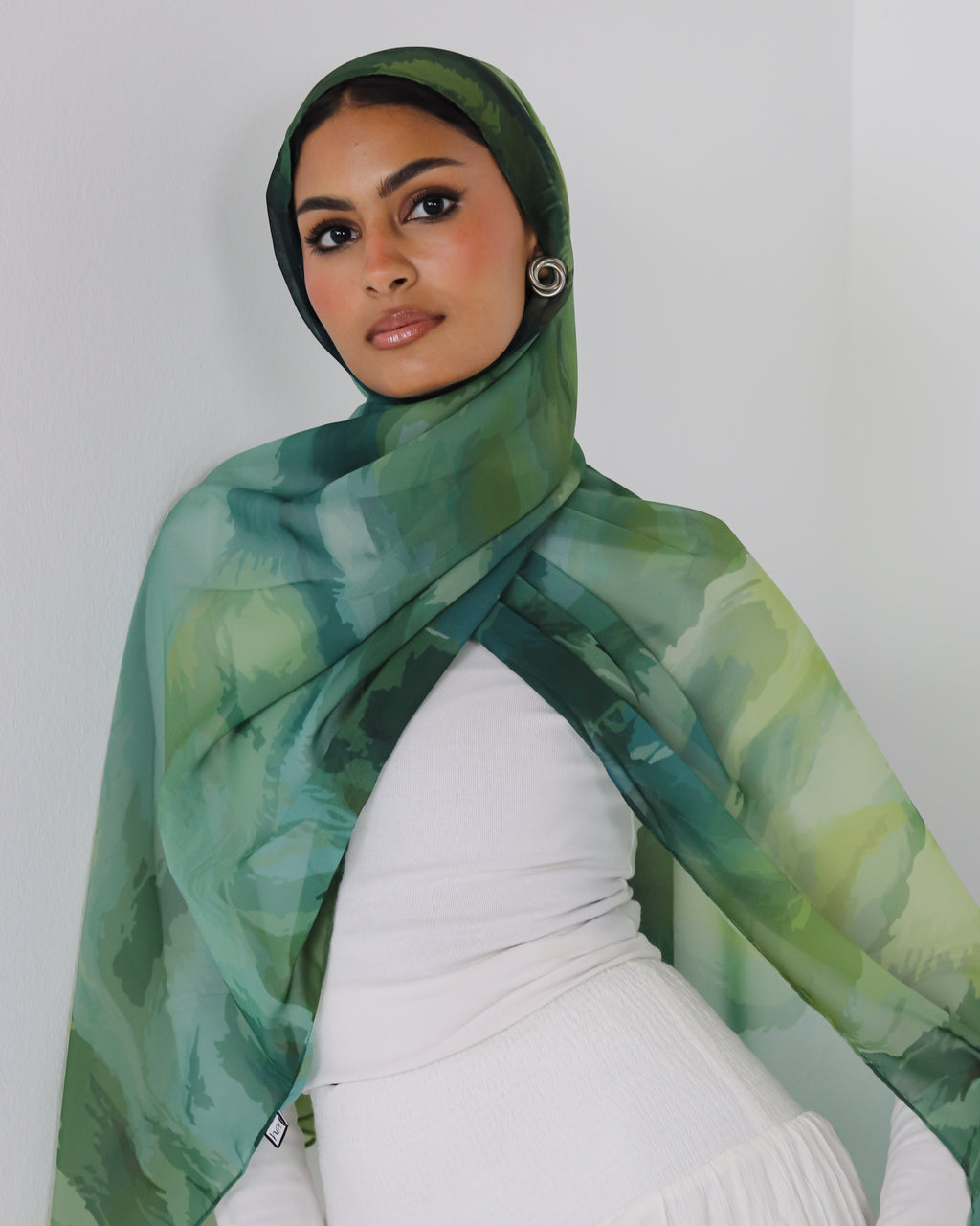 Olive Haze Marble Scarf