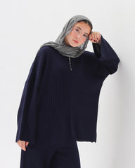 Wide-Leg Knit Pullover