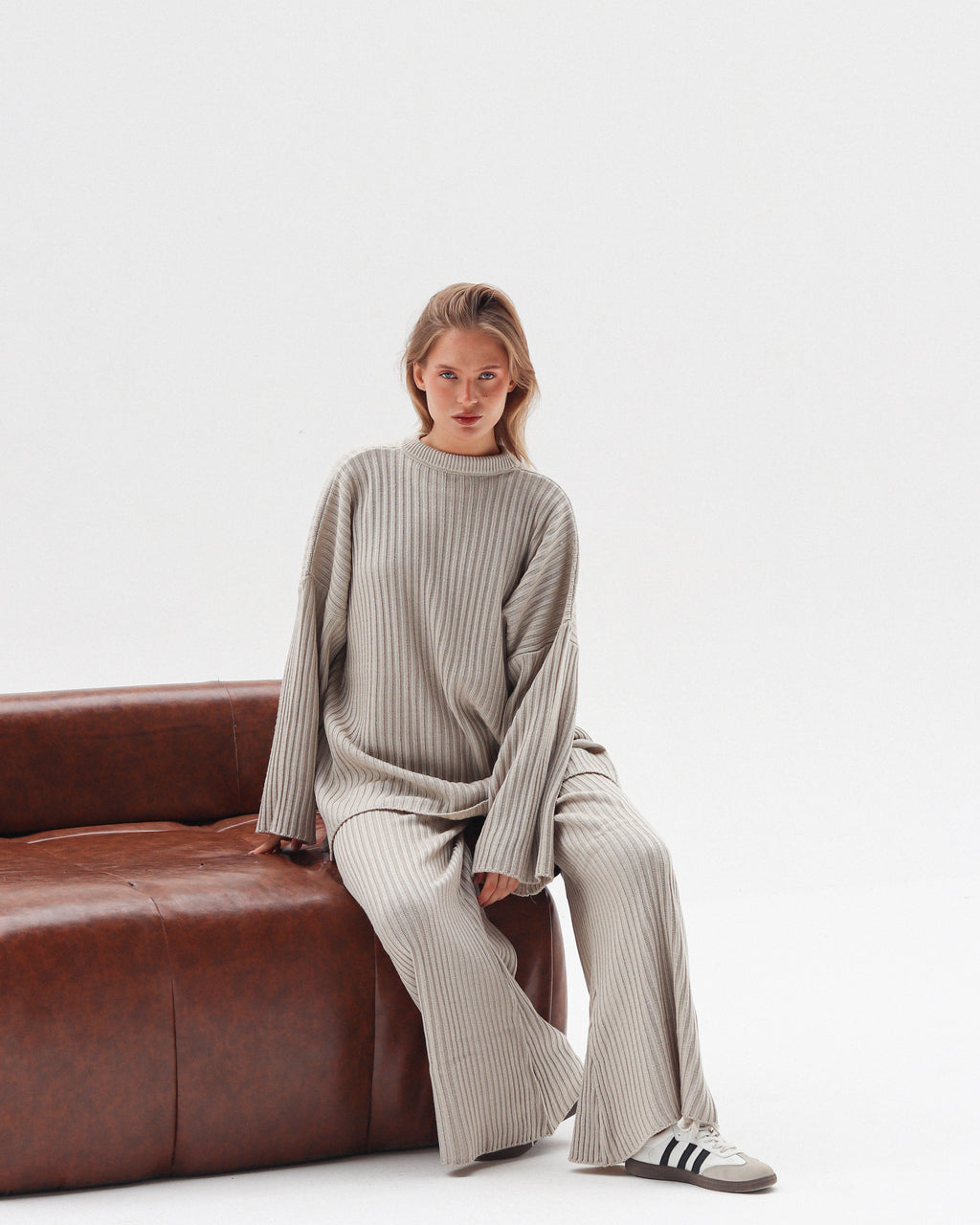 Wide-Leg Knit Pant