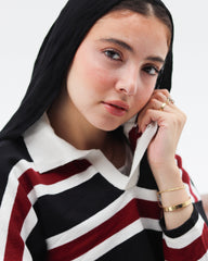 Classic Stripe Polo Pullover