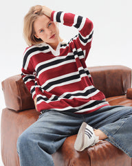 Classic Stripe Polo Pullover
