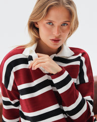 Classic Stripe Polo Pullover