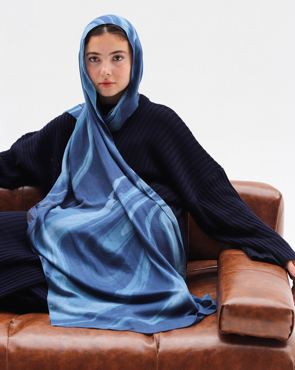 Blue Mirage Premium Modal Scarf