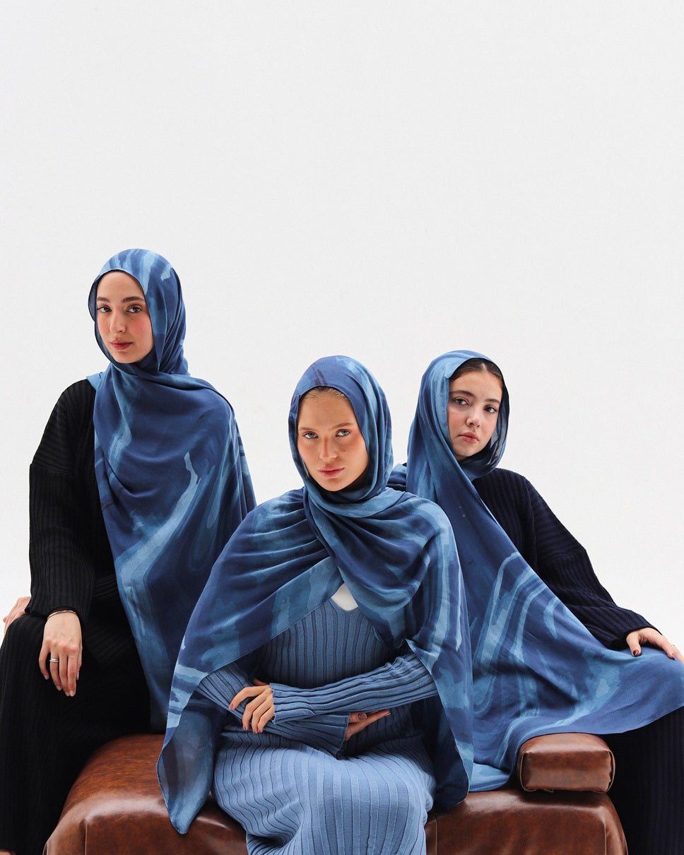 Blue Mirage Premium Modal Scarf