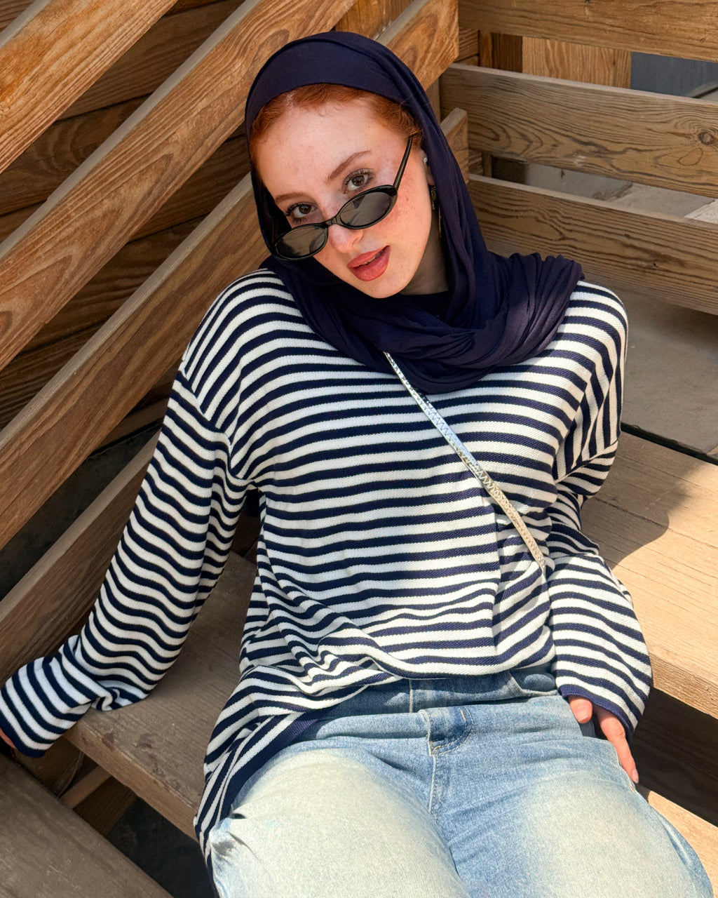 Retro stripe T shirt