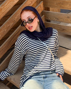 Retro stripe T shirt