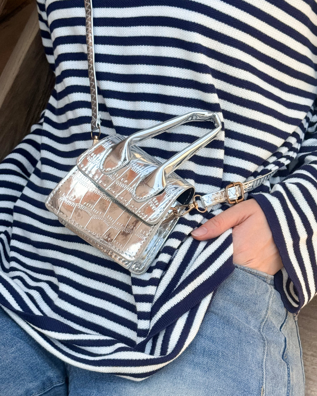 Retro stripe T shirt