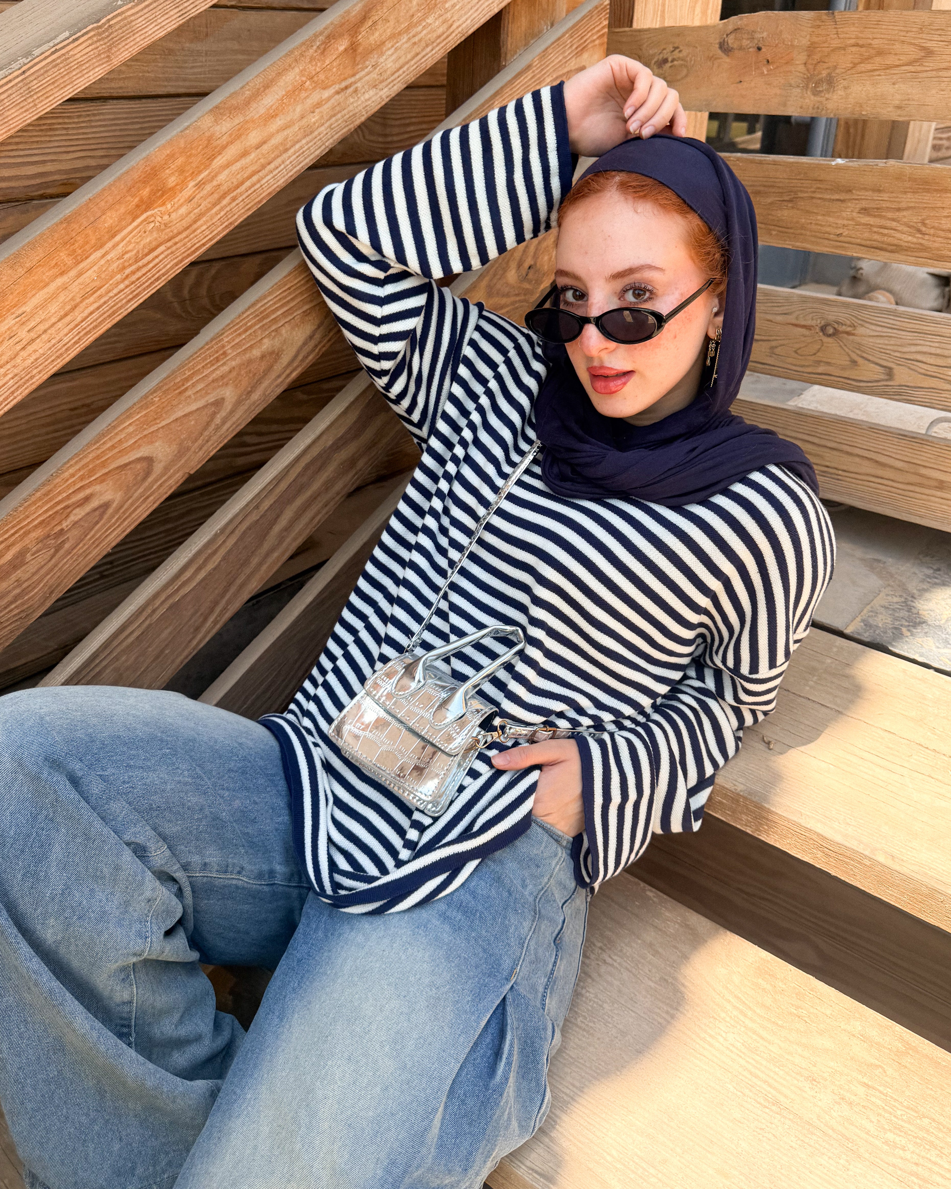 Retro stripe T shirt