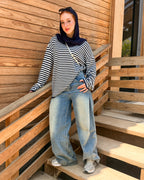 Retro stripe T shirt