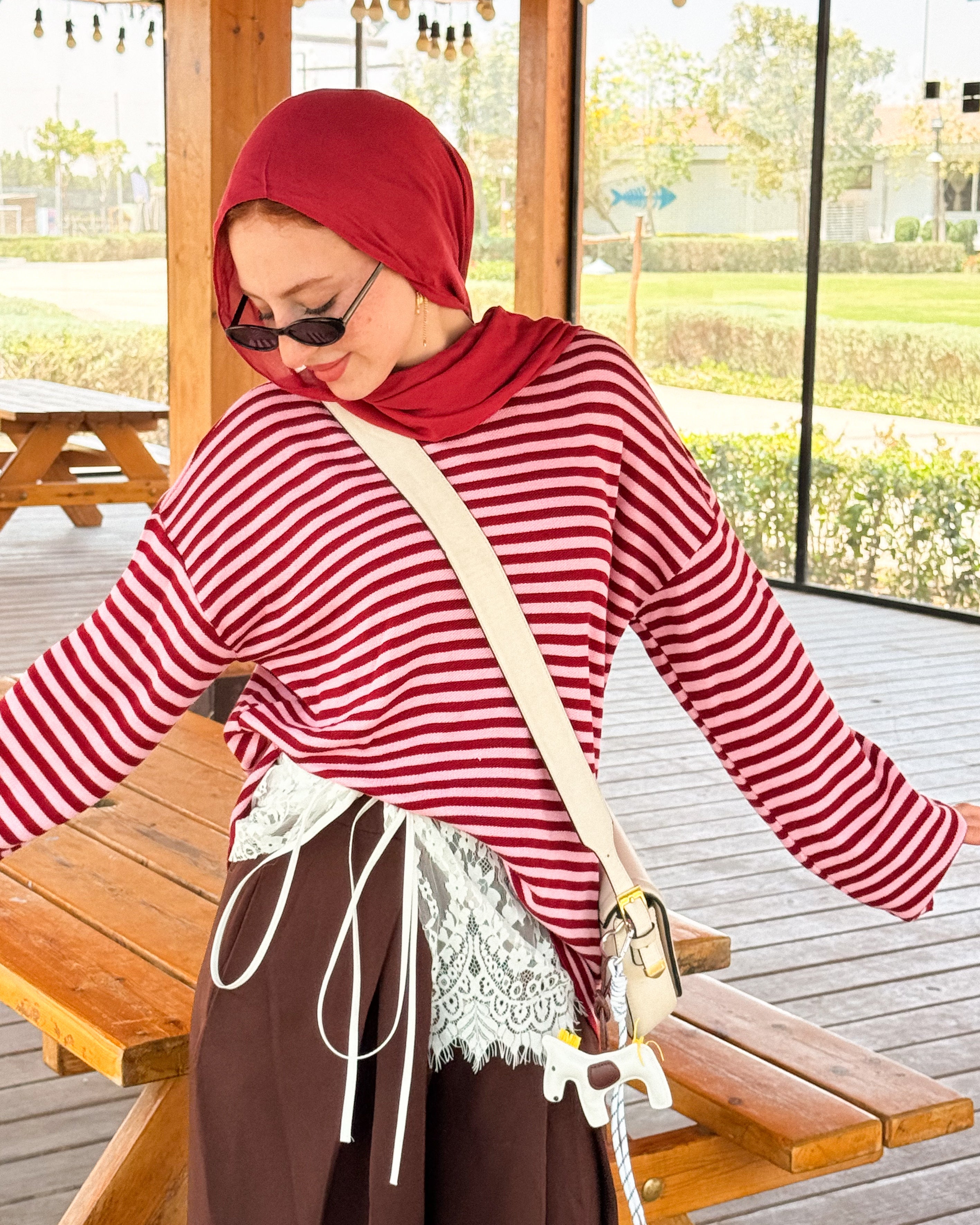 Retro stripe T shirt