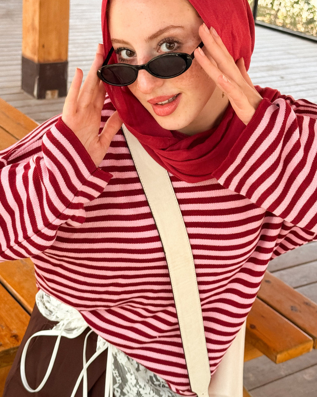Retro stripe T shirt