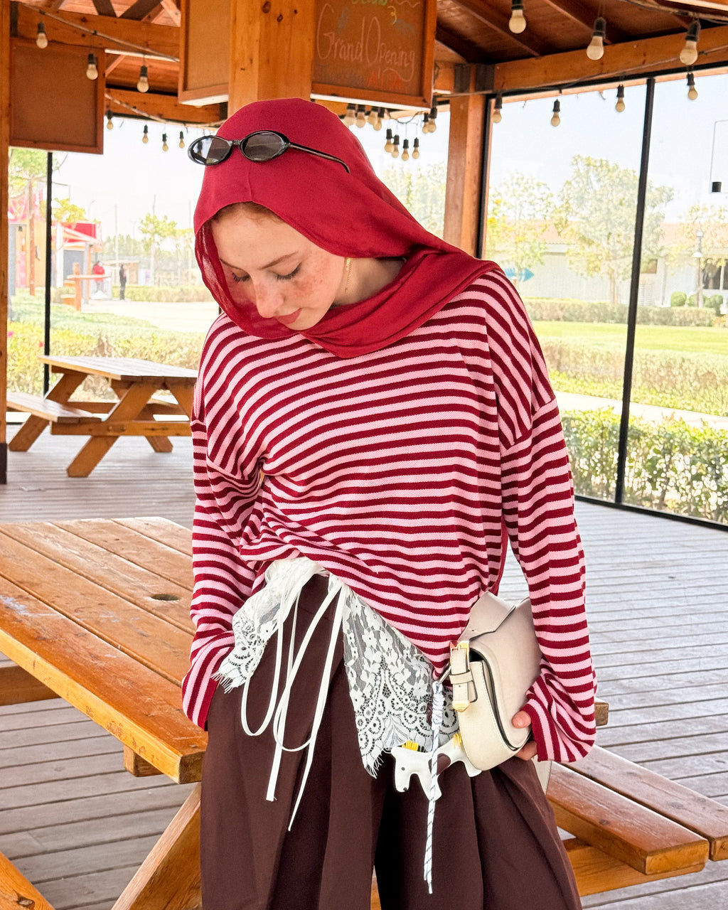 Retro stripe T shirt