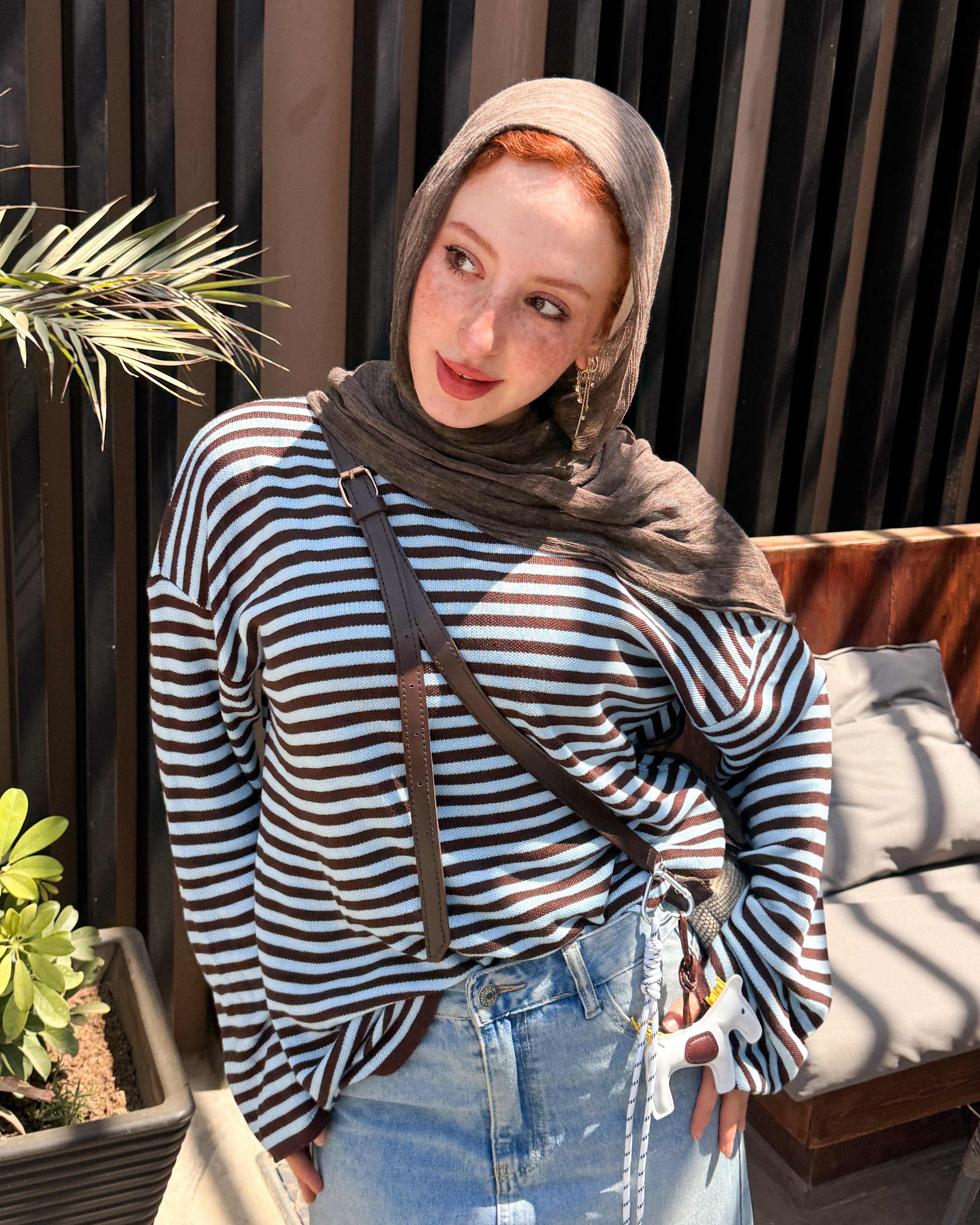Retro stripe T shirt