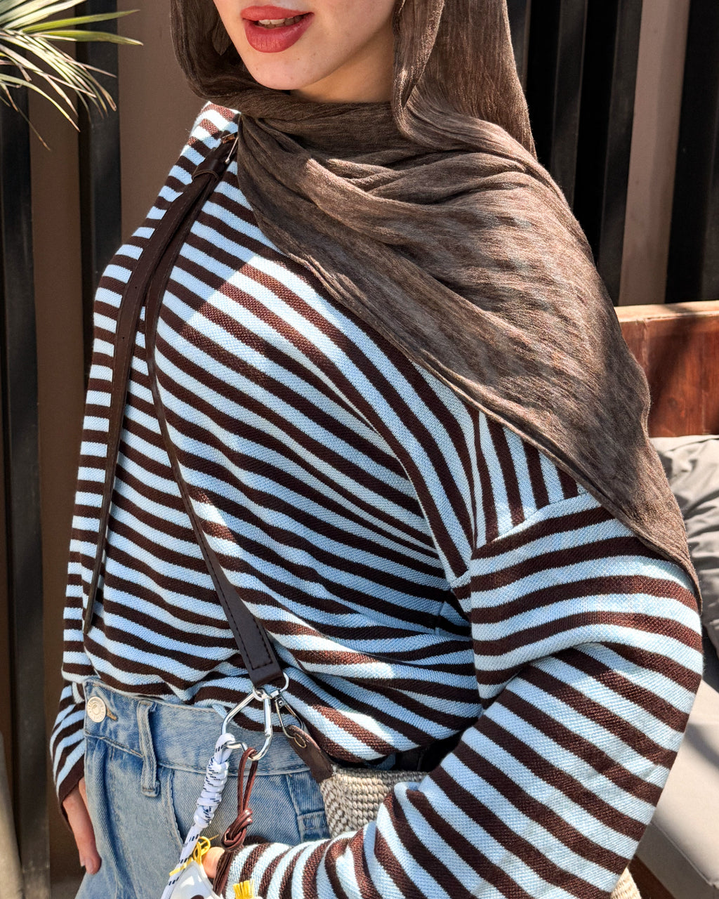 Retro stripe T shirt