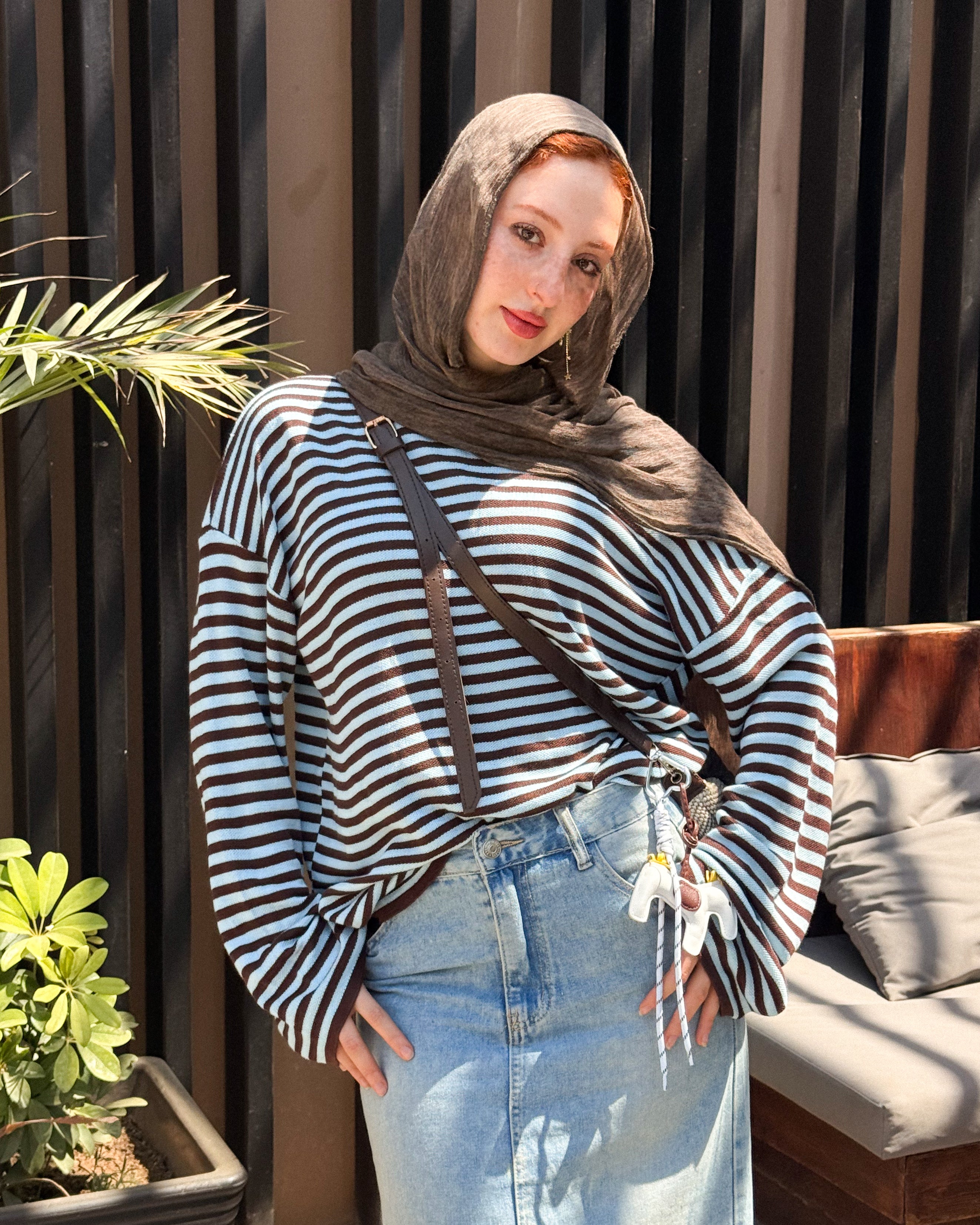 Retro stripe T shirt