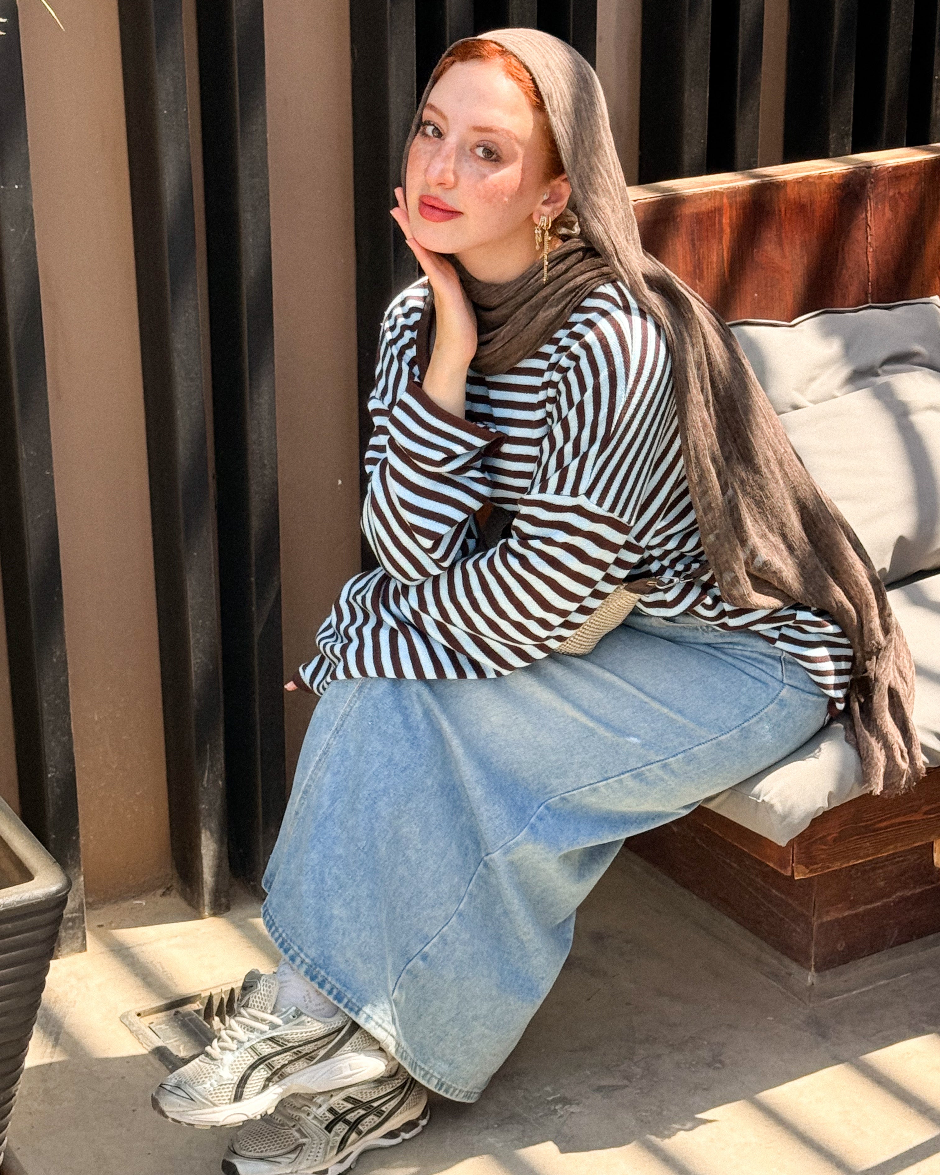 Retro stripe T shirt