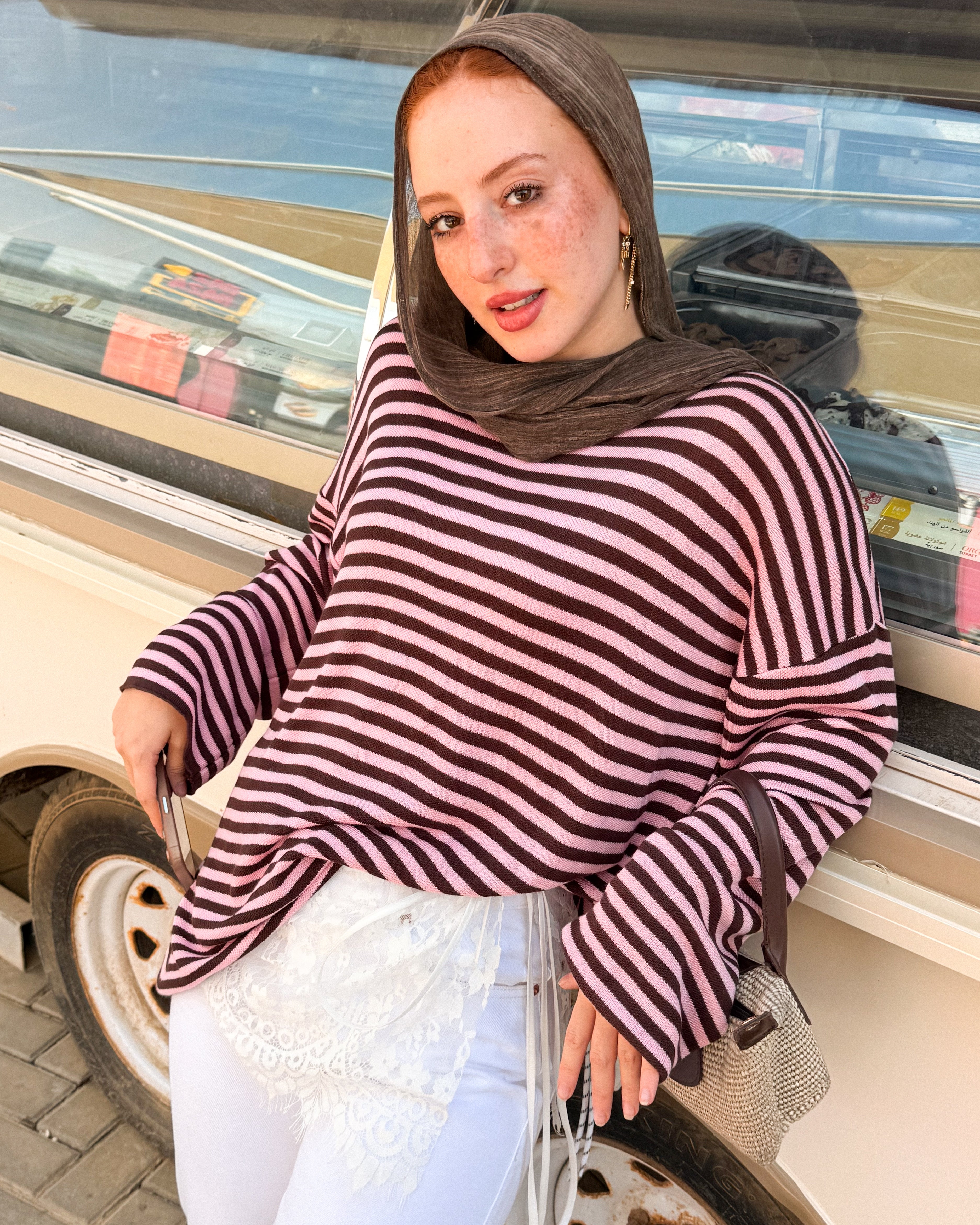 Retro stripe T shirt