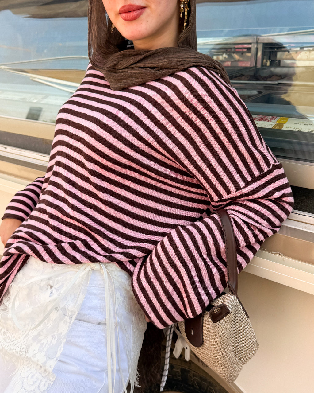 Retro stripe T shirt
