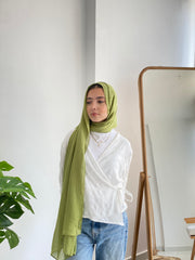 Crushed Wrap Blouse- White
