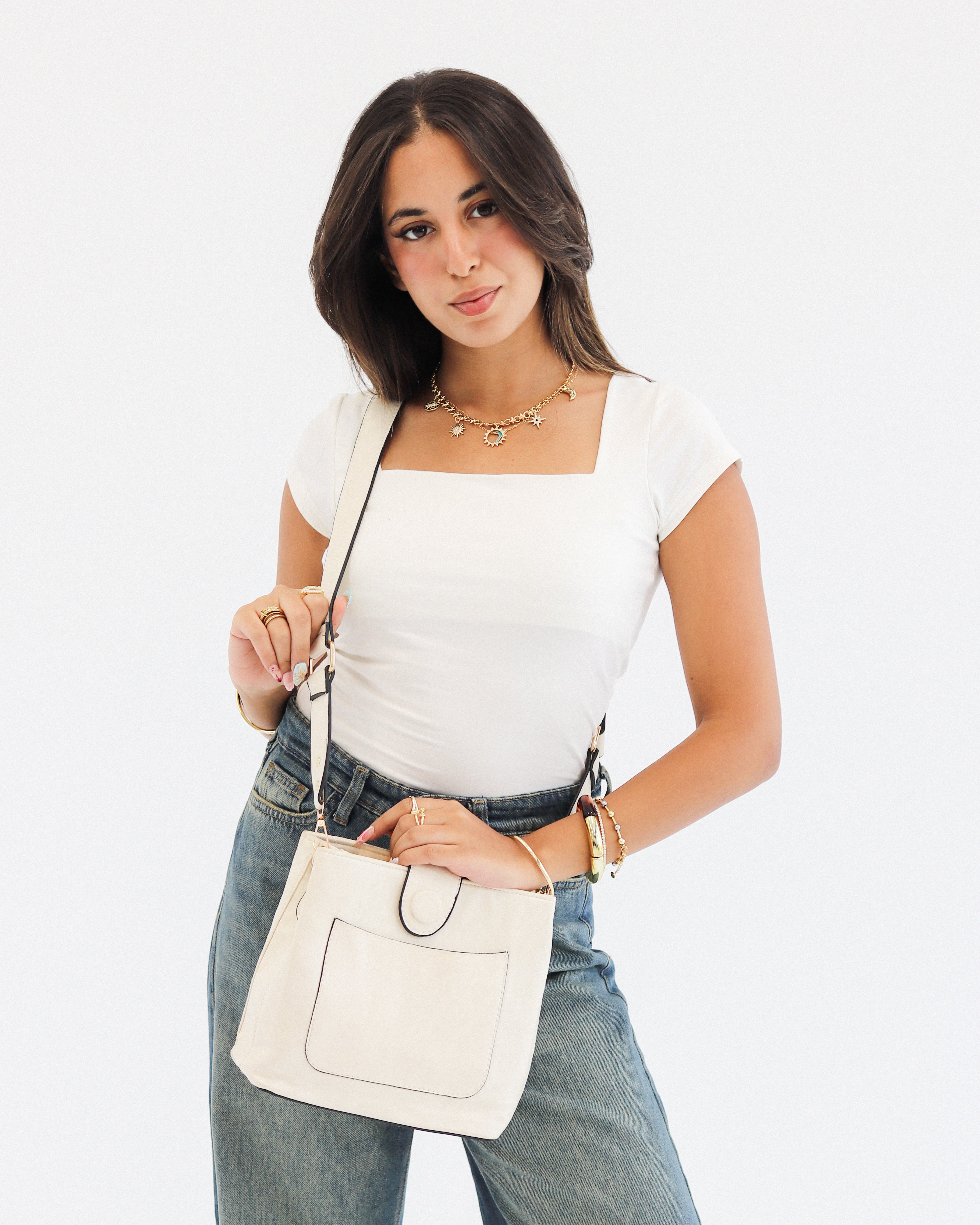 Leather Bucket Bag