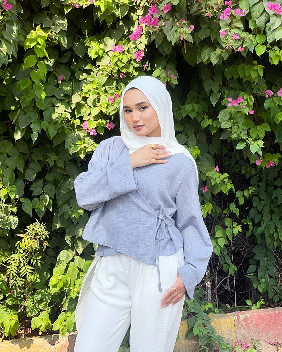 Wrap Linen Blouse