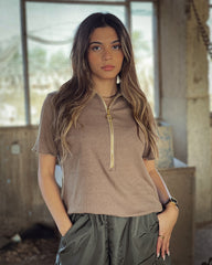 Cafe half-sleeved top