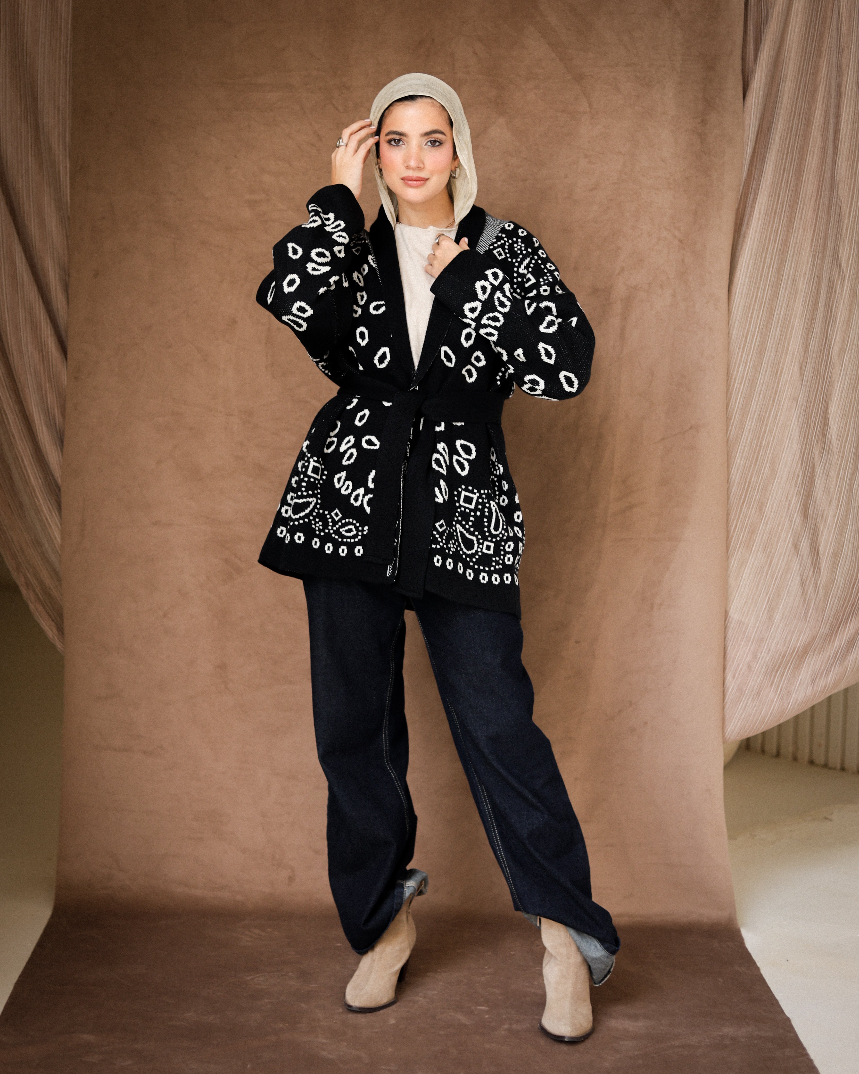 Her Indigo Charm cardigan