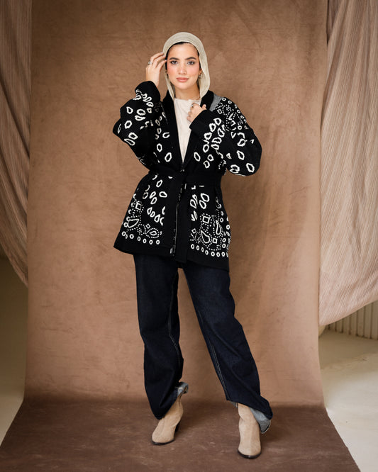 Her Indigo Charm cardigan