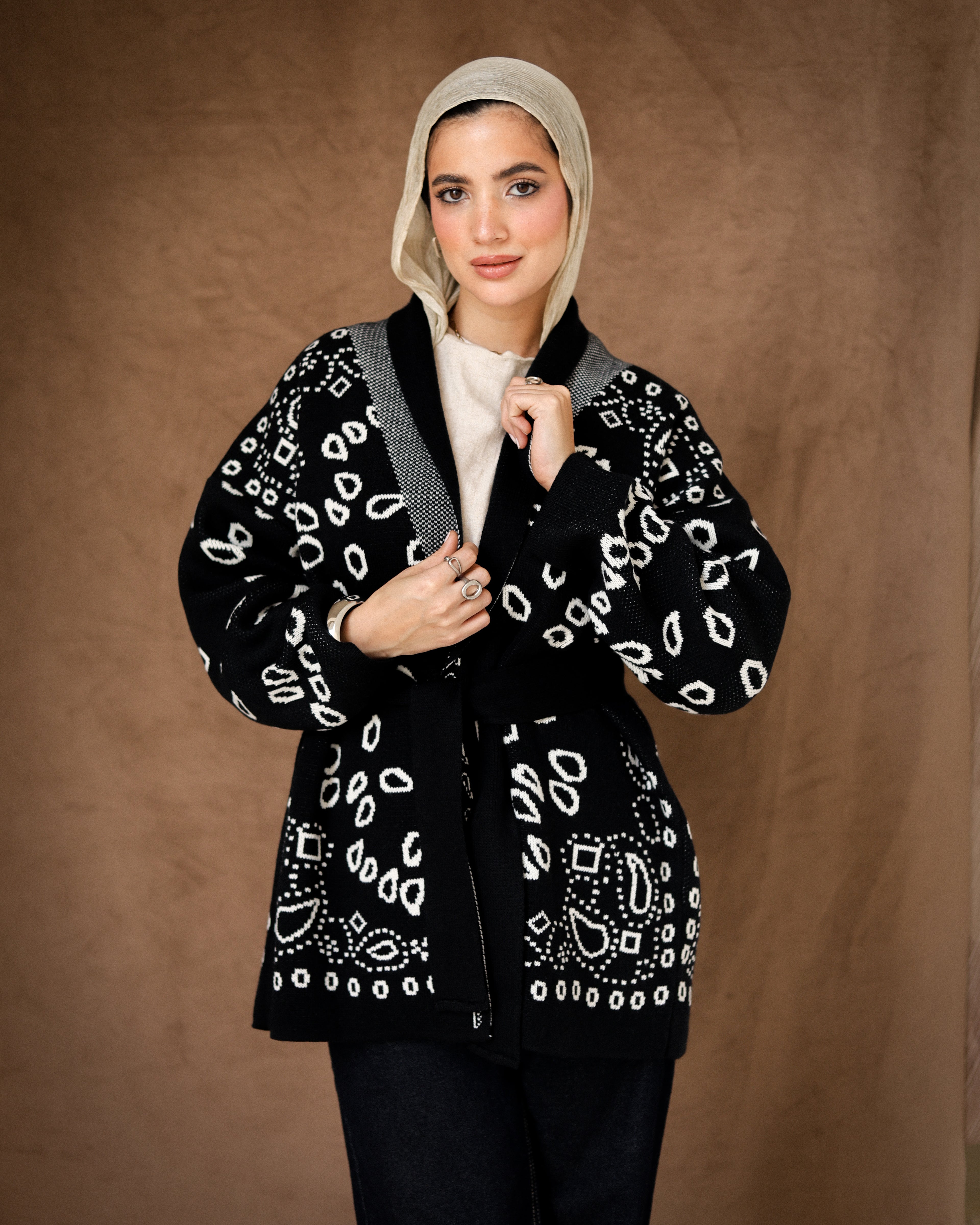 Her Indigo Charm cardigan