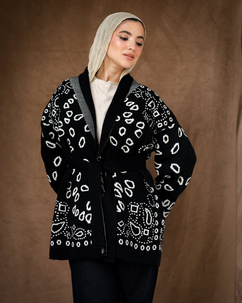 Her Indigo Charm cardigan