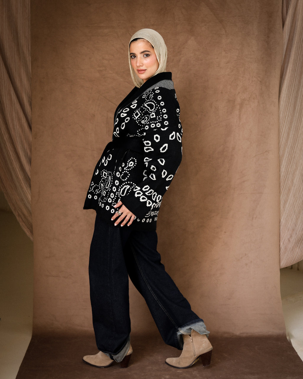 Her Indigo Charm cardigan