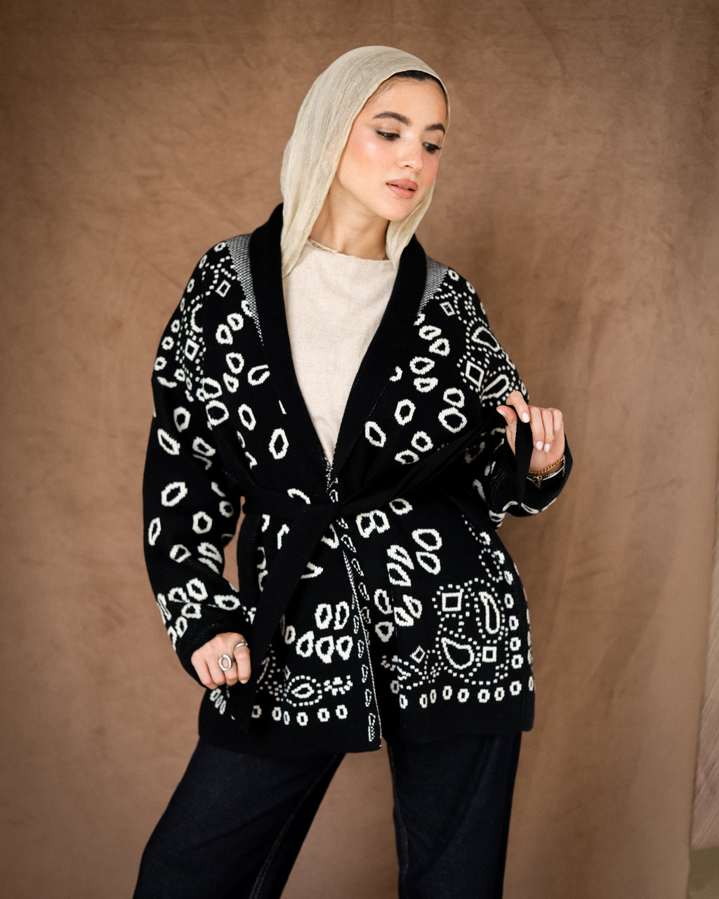 Her Indigo Charm cardigan