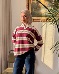 Classic Stripe Polo Pullover