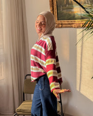 Classic Stripe Polo Pullover