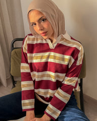 Classic Stripe Polo Pullover