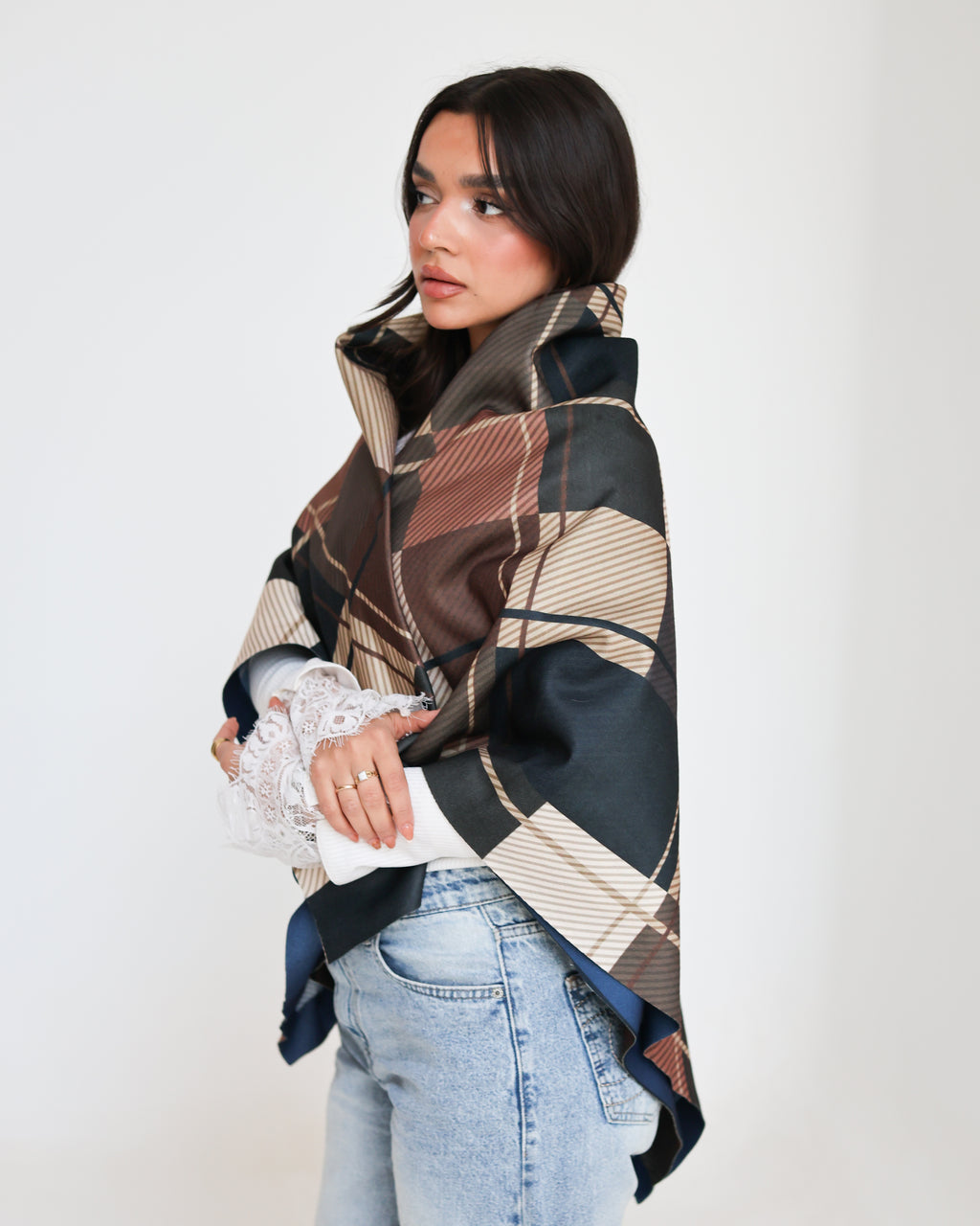 Her Plaid Chic shawl