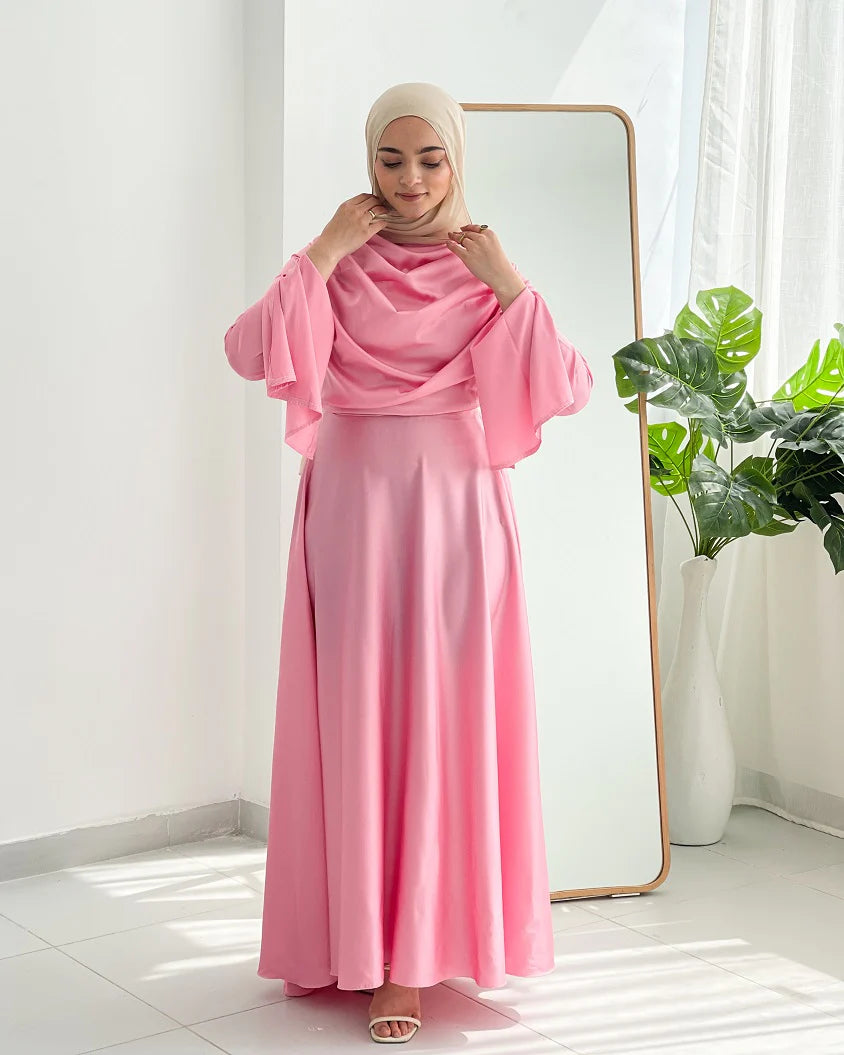 Satin Drape Dress