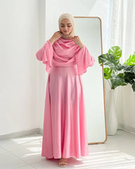 Satin Drape Dress