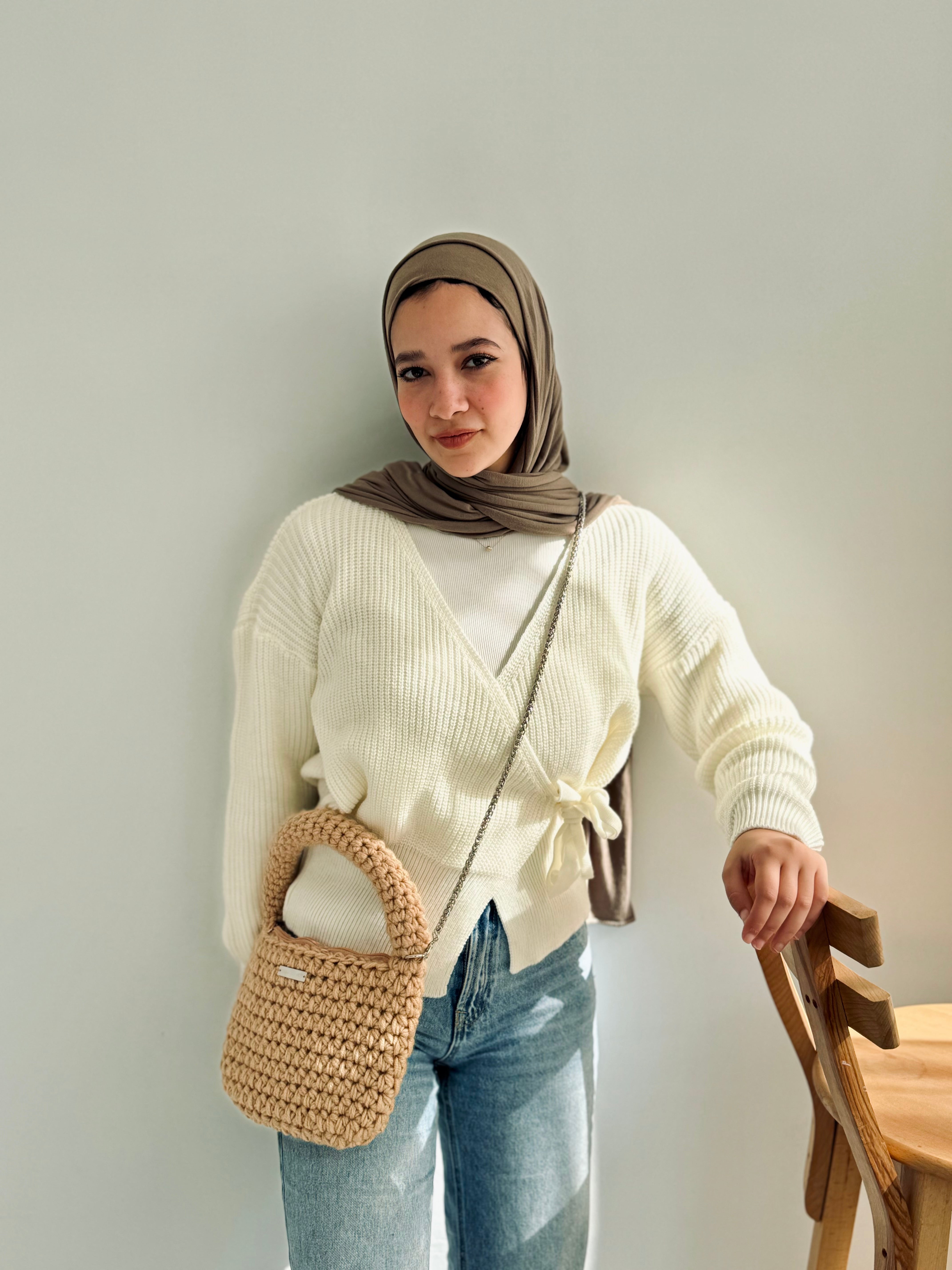 Chunky Crochet Bag- Desert Sand