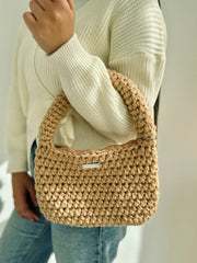 Chunky Crochet Bag- Desert Sand