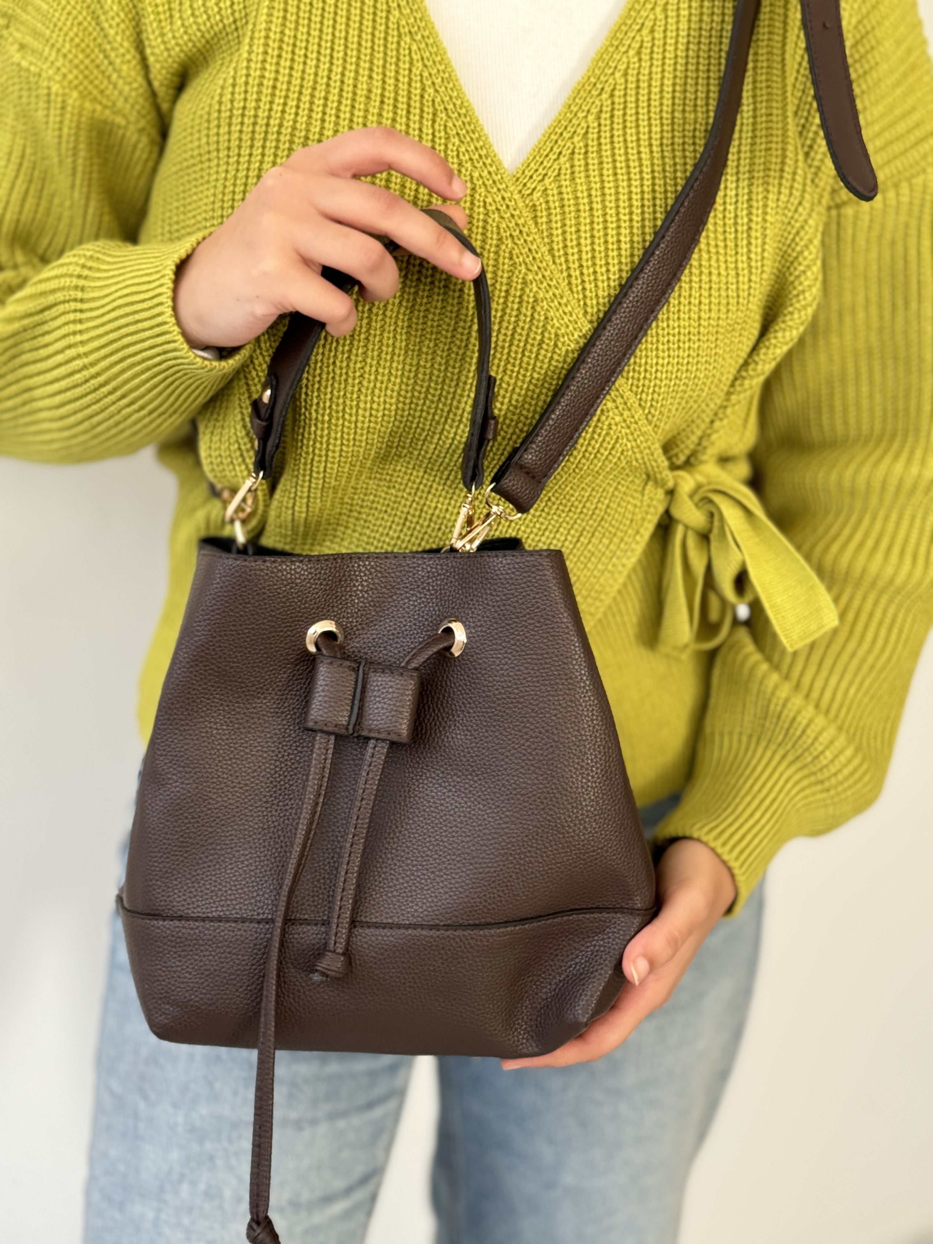 Drawstring Bucket Bag