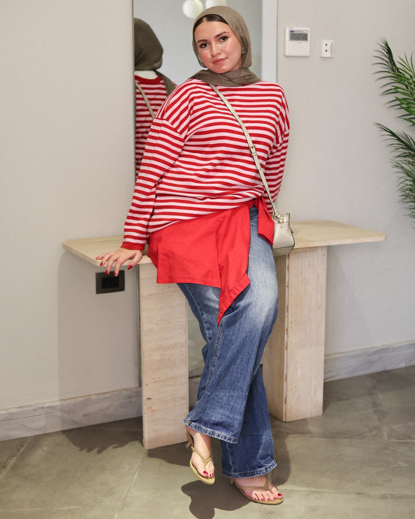 Retro stripe T shirt