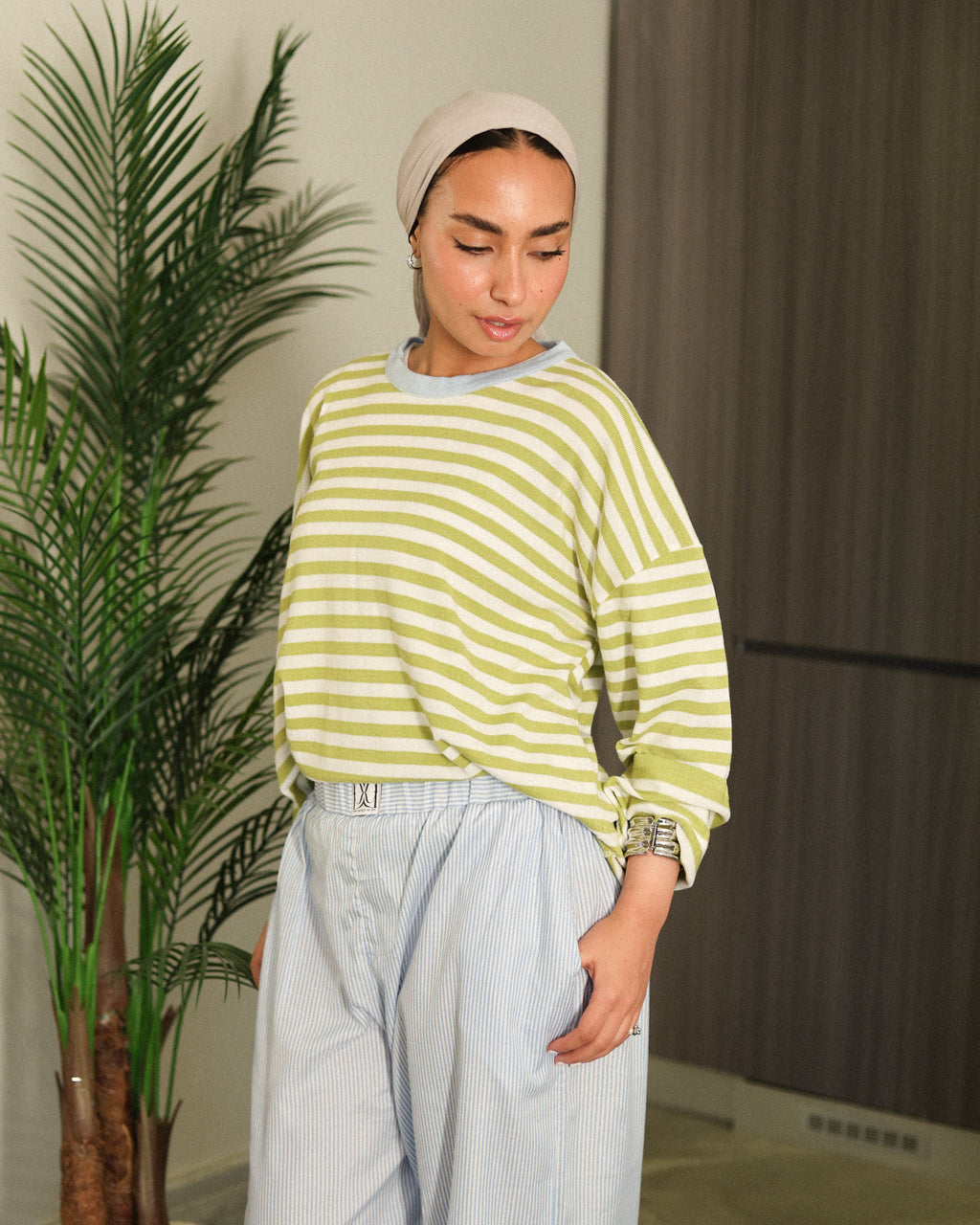 Retro stripe T shirt